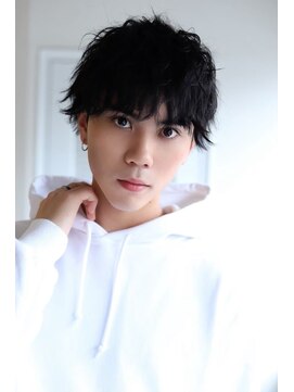 メンズカット バイ ソイクフ(メンズカット by SOY-KUFU) MEN'SHAIRアッシュブラックマッシュショートツーブロック