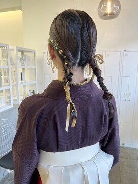 クリアーオブヘアー 池下店(clear OF HAIR) 卒業式set / タイトツインリボン