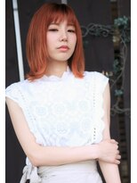 シャルティア(SHALLTIA)&nbsp;オレンジカラー【山口市美容室】【山口市ハイトーンカラー】