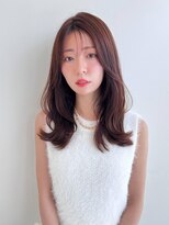 アグ ヘアー ダリア 喜多方店(Agu hair dahlia) 《Agu hair》くびれ落ち着きセミロング×numberA.ヘアバター