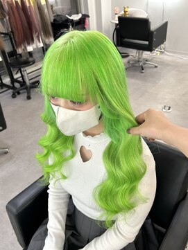 シェイロ(Cielro) 【ライムグリーンカラー/アンブレラカラーこなれミディ】SAKI