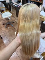 ヘアディレクション ビークス 上並榎店(HAIR DIRECTION BEECX)&nbsp;複雑履歴からのブロンドヘア
