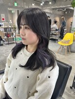 ラック(LUCK)&nbsp;ラベンダーインナー/船橋/くすみベージュ/細めハイライト