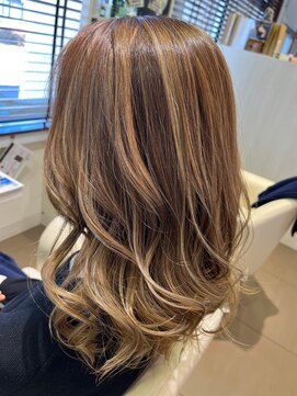 ジュイール 武蔵村山店(jouir) ミルクティーベージュダブルカラーハイライトカラーケアブリーチ