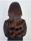ロングくびれヘア顔周りレイヤー韓国ヘア美髪_ba541291