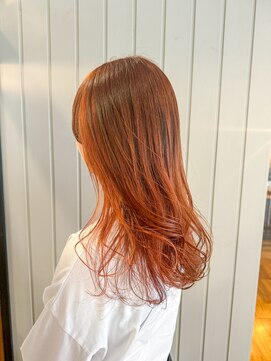 クリック(Click) くびれヘア/アプリコットオレンジ/ハイライトカラー/小倉