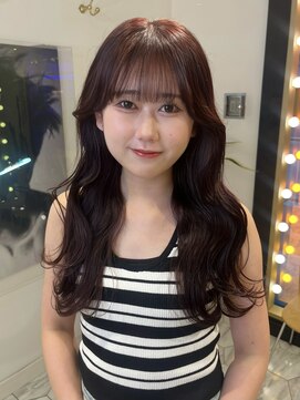 アマンドール(Aman D'or) 大人バーガンディー×お顔周りカット