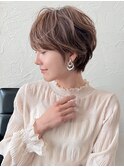 ショートボブ髪型30代40代50代前髪あり前髪なし面長丸顔【荒牧】