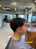 タメ(tame-)&nbsp;サーフカール/フェザーパーマ/ブルーブラック【都賀/メンズ】