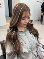 ラピステン 福岡天神 大名店(Lapis)&nbsp;エクステデザイン/ハイライトエクステ/ココアベージュ/韓国ヘア