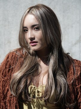 ロング/ハイライト/外国人風ハイライト/PEEKABOO