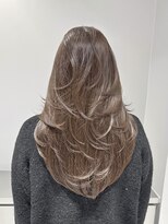 ムード(MOOD,)&nbsp;イメチェン/ピンクベージュ/アンブレラカラー/前髪/銀座駅