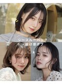 シースルーバング抜け感ボブ