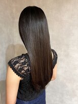 ピュアメンド 梅田(Pure Mend)&nbsp;ツヤサラ縮毛矯正×ダークネイビーロング