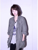 ヘア アンドメイク キヨシ(Hair and Make kiyoshi)&nbsp;kiyoshi/カジュアル ＊切りっぱなし オン眉ボブ×ベリピカラー＊