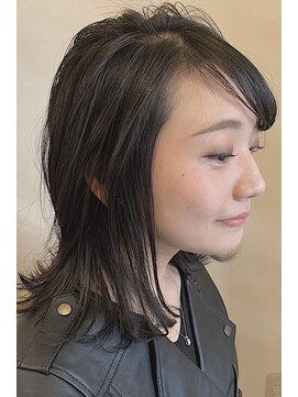 レセ 流山店(LAISSEZ) ブルーブラック×外ハネレイヤーで攻め女子【レセ流山店】