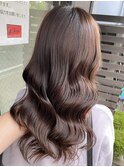 ココアラテ×ブリーチなしダブルカラー×髪質改善トリートメント