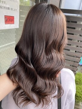 ココアラテ ブリーチなしダブルカラー 髪質改善トリートメント L ユニーク Uniq のヘアカタログ ホットペッパービューティー