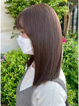 ファーレンピュア(FAHREN PURE) ミディアム／切りっぱなし／ブラウンカラー
