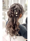 ハーフアップ