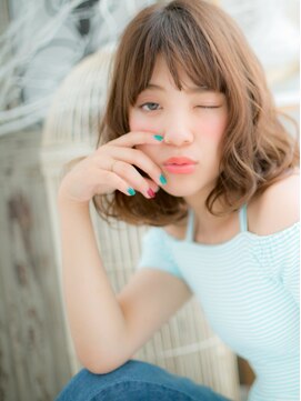 モッズヘア 越谷(mod's hair) 外国人風ハイライトカラー小顔波巻きパーマc5越谷10代20代30代