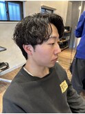 ラフパーマコンマバングダウンパーマ