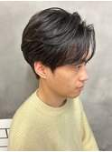 メンズカットセンターパート韓国風