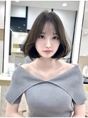 小顔前髪韓国ボブ