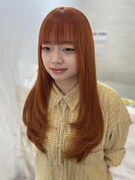 ラビス クローバー(Lovis clover) オレンジカラークビレレイヤーカット♪あゆむ