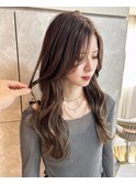 10代20代プルエクステアッシュブラウンカラーレイヤーカット