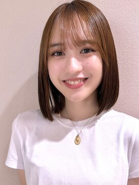 サンド ミュウ 横浜店(sand mieu) ボブディオリーブベージュ髪質改善縮毛矯正フェイスレイヤー