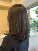40代50代大人のひし形レイヤーカット髪質改善白髪染め根元パーマ