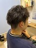 メンズパーマ、カット、頭皮ケアトリートメント付