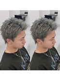 スパイキーショートシルバーカラー