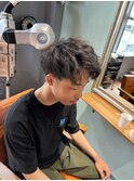 ツーブロック波巻きスタイル