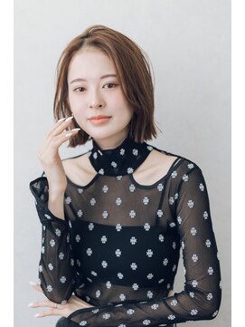 黒髪/クラゲヘアー/オリーブグレー/小顔/ココアベージュ