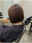 冬の大人ミニボブ◎暖色ブラウンカラー×小顔効果