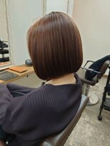 ファム 札幌大通(fam)&nbsp;冬の大人ミニボブ◎暖色ブラウンカラー×小顔効果