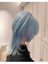 ベレーザ 渋谷(BELEZA)&nbsp;18238アイスブルーアンブレラカラーハイレイヤーウルフ