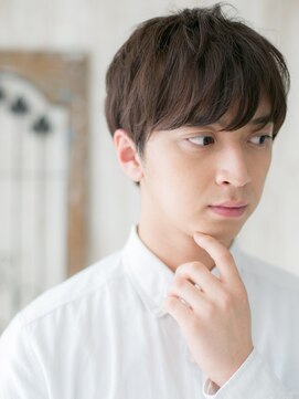 モッズヘアメン 名護大東店(mod's hair men) ダークブラウン刈り上げ爽やかスーツスマートマッシュl名護大東