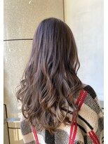 ヘアアンドメイク スタジオ ミムロ(HAIR&MAKE STUDIO MIMURO) レイヤーカット・ロングウェーブ・ミルクティーグレージュ