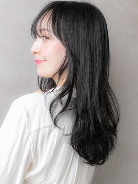カバーヘア ブリス 大宮西口(COVER HAIR bliss) 黒髪シースルーバング韓国巻き毛先パーマヨシンモリ30代40代W