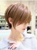 ショートボブ髪型30代40代50代前髪あり前髪無し面長丸顔【西村ss