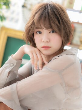 カバーヘア ブリス 川口(COVER HAIR bliss) 大人ハイライト斜めバング小顔マッシュボブb川口20代30代40代