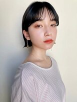 ガーデン タチカワ(garden tachikawa)&nbsp;ミニボブ/シースルーバング/ネイビーブルー/黒髪カタログ/韓国