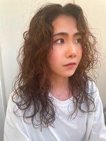 ヘアモード カクテル ロングウルフ×くるくるパーマ 【MARIA】