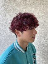 ライド ヘアー(RIDE HAIR)&nbsp;ブリーチパーマ/ワインレッドカラー/スパイラルパーマ