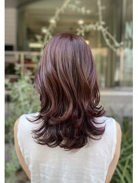 パール(PEAR+L) layer × 艶カラー pink brown