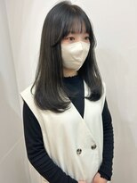 ベイルーム(BAYROOM by HONEY omotesando) 地毛風オリーブグレージュ　暗髪　黒髪　韓国バング