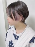 【morio原宿】マッシュショート　ラベンダーインナーカラー
